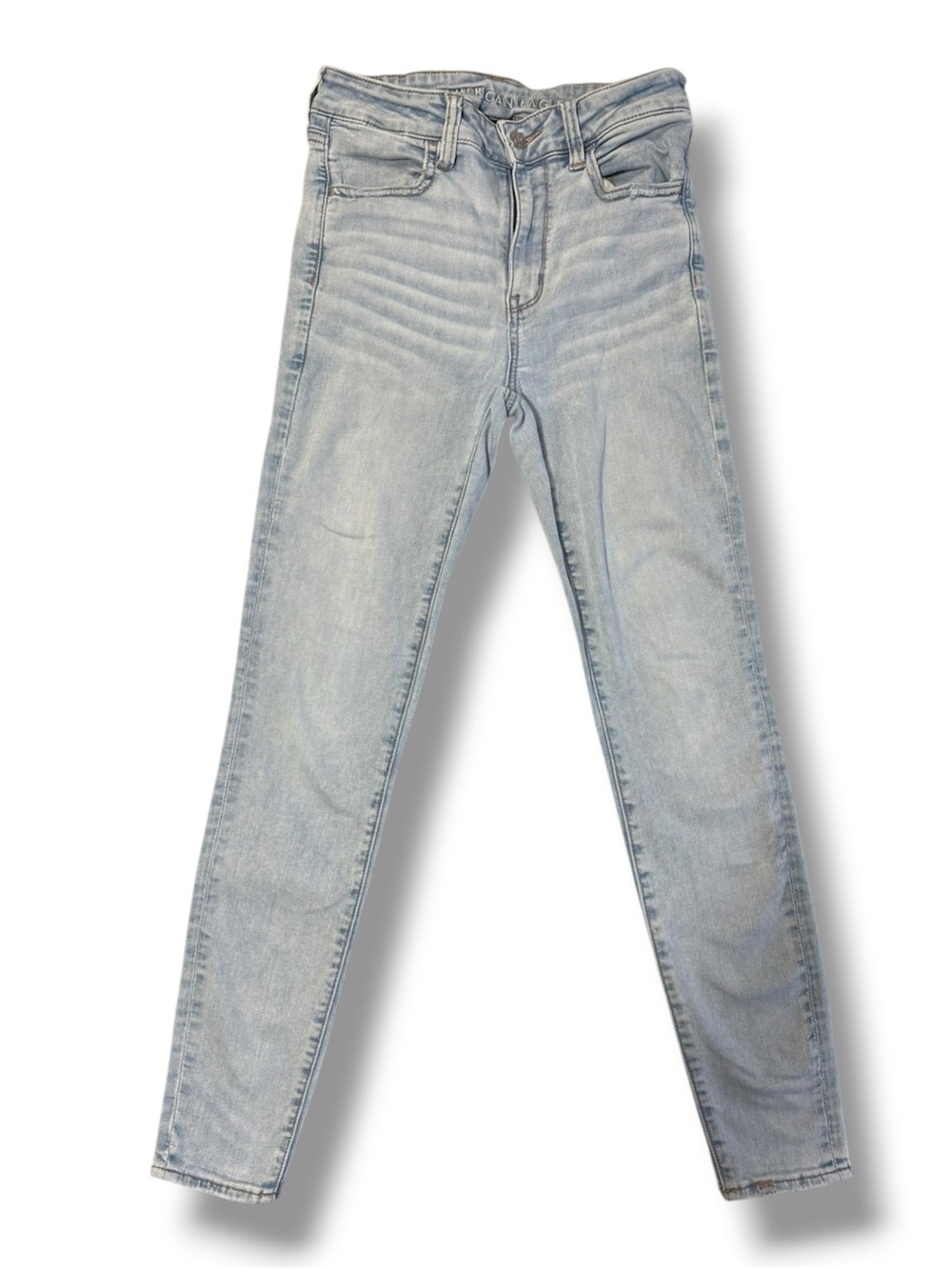 American Eagle Hi-Rise Jegging Size 6 Regular Light Wash Stretch Blue Jeans AE